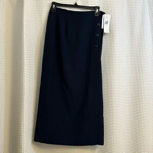 Lauren Ralph Lauren Petite - NWT vintage wool navy skirt